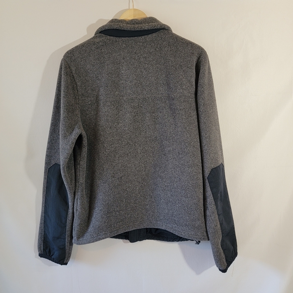 ABERCROMBIE & FITCH Men's Y2K Gray Fleece Zip-Fly Jacket Sz M Pocket Streetwear - Picture 2 of 12